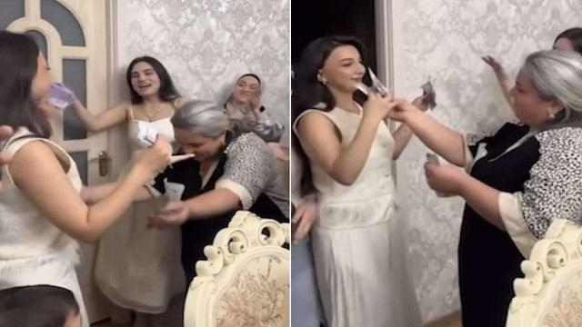 ვიდეო: დედამთილმა რძალს იმდენი 100-ლარიანი აჩუქა, პატარძალს ხელში არ ეტეოდა – საქართველოში გამართულმა ქორწილის კადრებმა ინტერნეტი დაიყრო