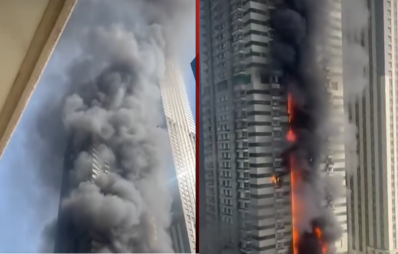 ( ვიდეო ) : დუბაი - Dubai Marina-ს რაიონში მდებარე ცათამბჯენში გაჩენილი ხანძარი | ოფიციალური მონაცემებით,