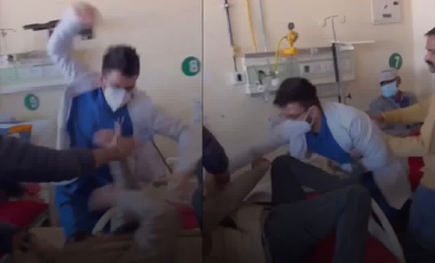 შოკისმომგვრელი კადრები: ექიმმა მწოლიარე პაციენტი სასტიკად სცემა – რა მოხდა კლინიკაში