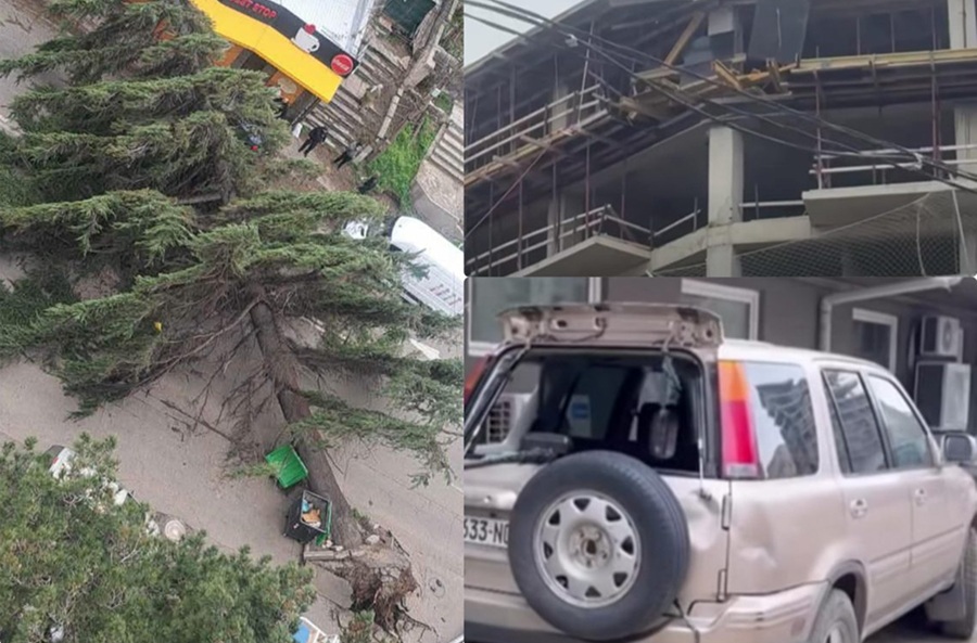 ძლიერმა ქარმა თბილისში პრობლემები შექმნა – რა ვითარებაა ქალაქში?