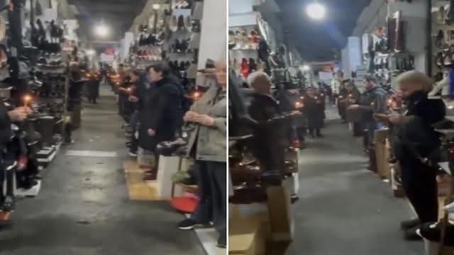 ვიდეო) რა ხდებოდა ბაზრობაზე პატრიარქის დაკრძალვის მომენტში – საოცარი კადრები, რომლის მსგავსიც აქამდე არავის უნახავს