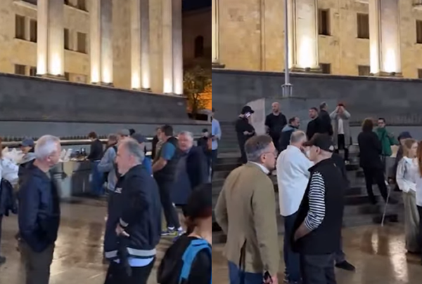 უწყვეტი პროტესტის 690-ე დღე რუსთაველის გამზირზე